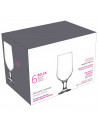 Tradineur - Set de 6 copas de cerveza, cristal, modelo Belek, diseño sofisticado y elegante, aptas para lavavajillas, bar, resta