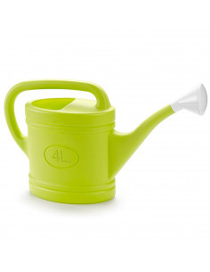Tradineur - Regadera de plástico con línea de medida, fácil llenado, ligera y versátil, regar plantas, flores, interior y exteri