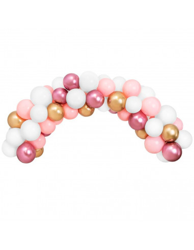 Tradineur - Arco de 40 globos de 30 cm, 100% látex natural, decoración de cumpleaños, bodas, comuniones, fiestas, Navidad, diseñ