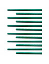 Tradineur - Pack de 12 tutores de acero plastificado para plantas, varillas, guías, estacas para el crecimiento correcto de cult