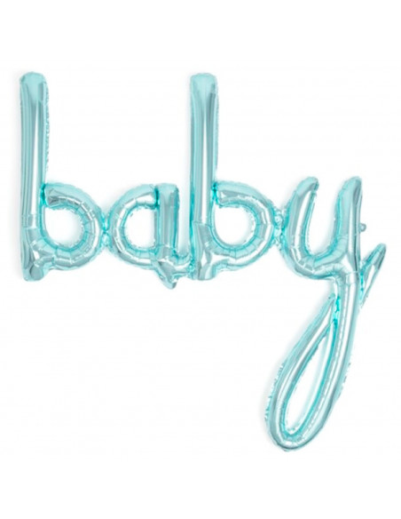 Tradineur - Guirnalda de globo metalizada Baby, incluye inflador y cinta de 3 m, decoración de cumpleaños, bautizos, Baby Shower Tradineur - Guirnalda de globo metalizada Baby, incluye inflador y cinta de 3 m, decoración de cumpleaños, bautizos, Baby Shower