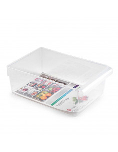 Tradineur - Cajón organizador reutilizable para frigorifico Nº 9 - Fabricado en plástico - Recipiente de plástico transparente -