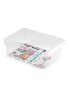 Tradineur - Cajón organizador reutilizable para frigorifico Nº 9 - Fabricado en plástico - Recipiente de plástico transparente -