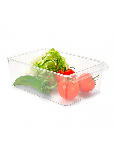 Tradineur - Cajón organizador reutilizable para frigorifico Nº 9 - Fabricado en plástico - Recipiente de plástico transparente -