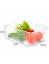 Tradineur - Cajón organizador reutilizable para frigorifico Nº 9 - Fabricado en plástico - Recipiente de plástico transparente -