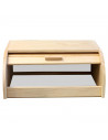 Artema - Panera de madera con tapa de persiana, de 15,5 x 48,1 x 25,8 cm. Recipiente para almacenar pan con tapa, válido para ho