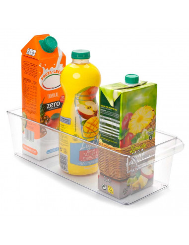 Tradineur - Cajón organizador reutilizable para frigorífico Nº 12 - Fabricado en plástico - Recipiente de plástico transparente