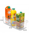 Tradineur - Cajón organizador reutilizable para frigorífico Nº 12 - Fabricado en plástico - Recipiente de plástico transparente