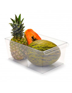 Tradineur - Cajón organizador reutilizable para frigorifico Nº 14 - Fabricado en plástico - Recipiente de plástico transparente