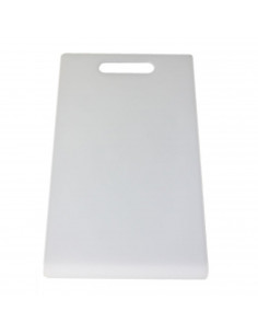 Tabla de cocina rectangular de plástico con agujero para colgar, tablero de corte, servir, preparar, trocear, 40 x 25,5 x 0,55 c