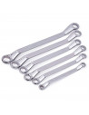 Tradineur - Set de 6 llaves acodadas de estrella - 5.5x7, 8x10, 9x11, 10x12, 12x14, 13x15 mm - Cromo de vanadio, diseño ergonómi