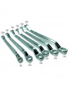 Tradineur - Set de 6 llaves acodadas de estrella - 5.5x7, 8x10, 9x11, 10x12, 12x14, 13x15 mm - Cromo de vanadio, diseño ergonómi