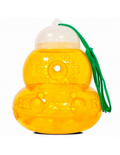 Tradineur - Trampa para avispas, velutinas, recipiente de plástico con cordón, control de plagas, protección de cultivos, árbole