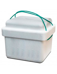 Tradineur - Nevera porta alimento con cordón - Fabricado en Poliestireno - hermético, resistente, resistente a olores - 11 Litro