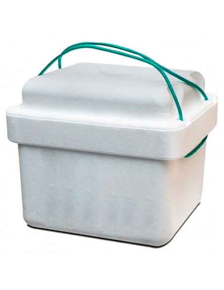 Tradineur - Nevera porta alimento con cordón - Fabricado en Poliestireno - hermético, resistente, resistente a olores - 11 Litro