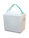 Tradineur - Nevera porta alimento con cordón - Fabricado en Poliestireno - Hermético, resistente, resistente a olores - 17 Litro