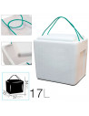 Tradineur - Nevera porta alimento con cordón - Fabricado en Poliestireno - Hermético, resistente, resistente a olores - 17 Litro