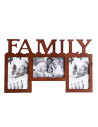 Multimarco family de madera de caoba para 3 fotografías 39 x 24 x 2 cm, portafotos múltiple de pared, marco para fotos de 15 x 1
