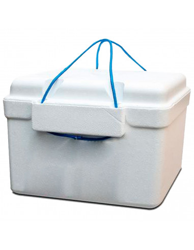 Tradineur - Nevera porta alimento con cordón - Fabricado en Poliestireno - hermético, resistente, resistente a olores - 26 Litro