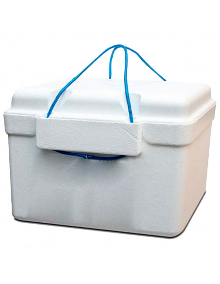 Tradineur - Nevera porta alimento con cordón - Fabricado en Poliestireno - hermético, resistente, resistente a olores - 26 Litro