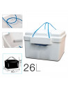 Tradineur - Nevera porta alimento con cordón - Fabricado en Poliestireno - hermético, resistente, resistente a olores - 26 Litro