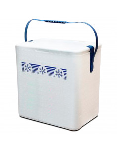 Tradineur - Nevera porta alimento con asa - Fabricado en Poliestireno - Hermético, resistente, resistente a olores - 17 Litros -