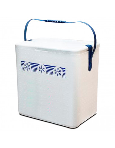 Tradineur - Nevera porta alimento con asa - Fabricado en Poliestireno - Hermético, resistente, resistente a olores - 17 Litros -