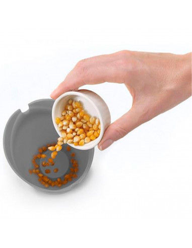 Tradineur - Palomitero para microondas de silicona, recipiente, cuenco plegable para cocinar palomitas de maíz, libre de BPA, ap
