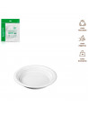 Tradineur - Pack de 12 platos hondos redondos reutilizables de plástico, 100% reciclables, extra resistentes, higiénicos, apilab