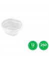 Tradineur - Pack de 12 boles redondos reutilizables de plástico, cuencos 100% reciclables, extra resistentes, higiénicos, apilab