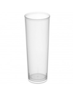 Tradineur - Pack de 6 vasos de tubo reutilizables de plástico, 100% reciclables, extra resistentes, higiénicos, apilables, aptos