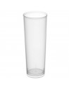 Tradineur - Pack de 6 vasos de tubo reutilizables de plástico, 100% reciclables, extra resistentes, higiénicos, apilables, aptos