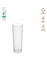Tradineur - Pack de 6 vasos de tubo reutilizables de plástico, 100% reciclables, extra resistentes, higiénicos, apilables, aptos