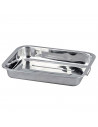 Tradineur - Bandeja para horno con asas - Fabricado en acero inoxidables - Ideal para el servicio de hostelería - 5 x 22 x 30 cm