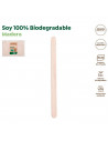 Tradineur - Pack de 100 paletinas para café de madera, biodegradables, 100% reciclables, extra resistentes, higiénicas, ecológic