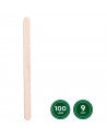 Tradineur - Pack de 100 paletinas para café de madera, biodegradables, 100% reciclables, extra resistentes, higiénicas, ecológic