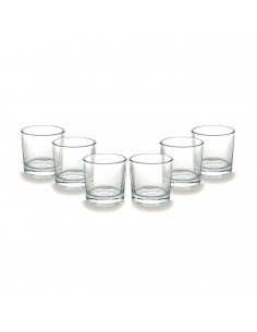 Tradineur - Vaso de chupito modelo "CoK" - Fabricado en cristal - Ideal para Servir licores, celebraciones, fiestas (Ø 5 x 4,5 c