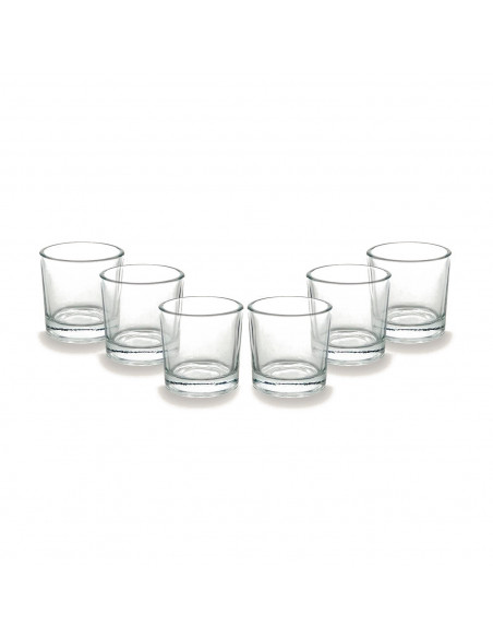 Tradineur - Vaso de chupito modelo "CoK" - Fabricado en cristal - Ideal para Servir licores, celebraciones, fiestas (Ø 5 x 4,5 c