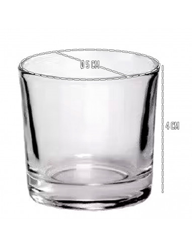 Tradineur - Vaso de chupito modelo "CoK" - Fabricado en cristal - Ideal para Servir licores, celebraciones, fiestas (Ø 5 x 4,5 c