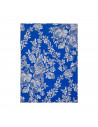Tradineur - Funda estampada para colchón con cremallera, poliéster, flores blancas, extra suave, no encoge, protector de colchón