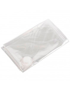 Tradineur - Bolsa salva espacio transparente, guardar ropa al vacío, almacenaje, ahorro de espacio, envasar prendas, ropa de cam