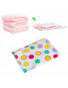 Tradineur - Bolsa salva espacio estampada, guardar ropa al vacío, almacenaje, ahorro de espacio, envasar prendas, ropa de cama,