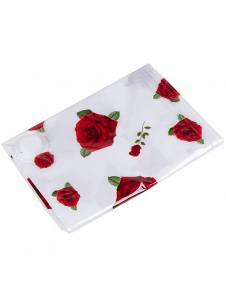 Tradineur - Bolsa salva espacio estampada, guardar ropa al vacío, ahorro de espacio, almacenaje, envasar prendas, ropa de cama,