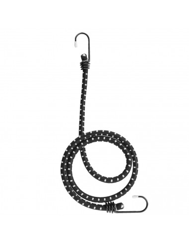 Tradineur - Pulpo Elástico trenzado, gancho de plástico - Longitud de 180 cm - Cuerda elástica multiusos - Fabricado en PVC - Ø