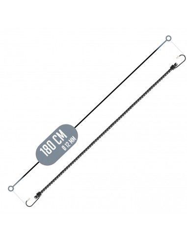 Tradineur - Pulpo Elástico trenzado, gancho de plástico - Longitud de 180 cm - Cuerda elástica multiusos - Fabricado en PVC - Ø