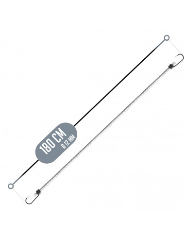 Tradineur - Pulpo Elástico trenzado, incluye gancho de plástico - Longitud de 180 cm - Cuerda elástica multiusos - Fabricado en