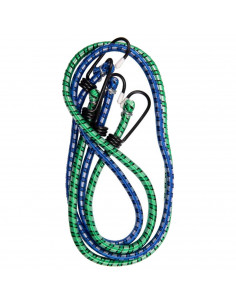 Tradineur - Pack de 2 Pulpos Elásticos trenzados con gancho de plástico - Longitud de 90 cm - Fabricado en goma y PVC - Ø 7 x 90