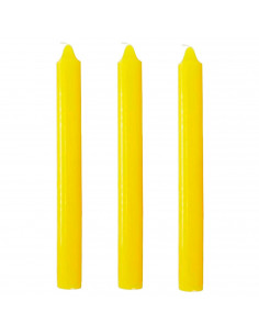 Tradineur - Pack de 3 velas alargadas perfumadas, velas de mesa cilíndricas, parafina y mecha de algodón, duración 9 horas, repe
