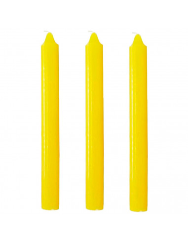 Tradineur - Pack de 3 velas alargadas perfumadas, velas de mesa cilíndricas, parafina y mecha de algodón, duración 9 horas, repe