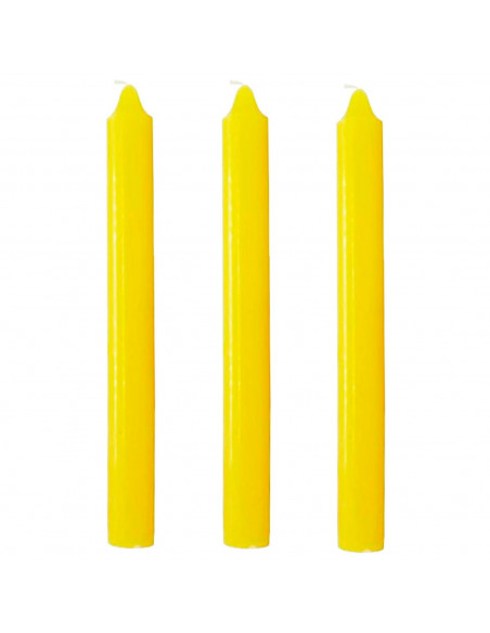 Tradineur - Pack de 3 velas alargadas perfumadas, velas de mesa cilíndricas, parafina y mecha de algodón, duración 9 horas, repe